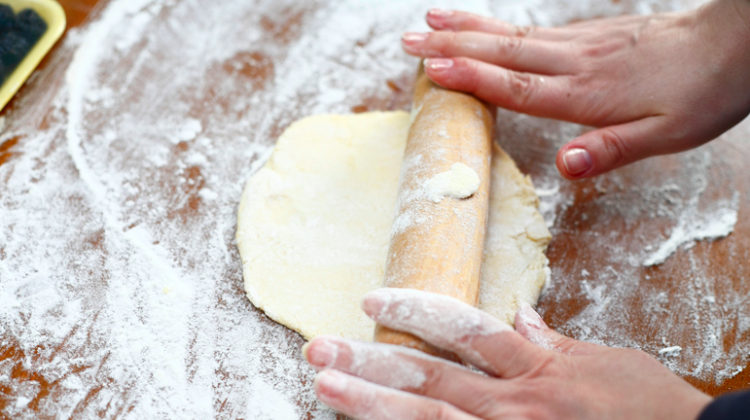 Rolling out dough