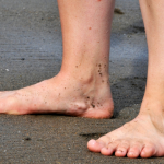 Bare feet on the beach